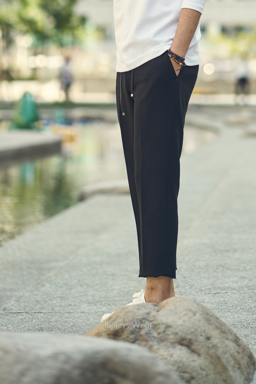 New Men's Pants Men's Bending String Slacks 