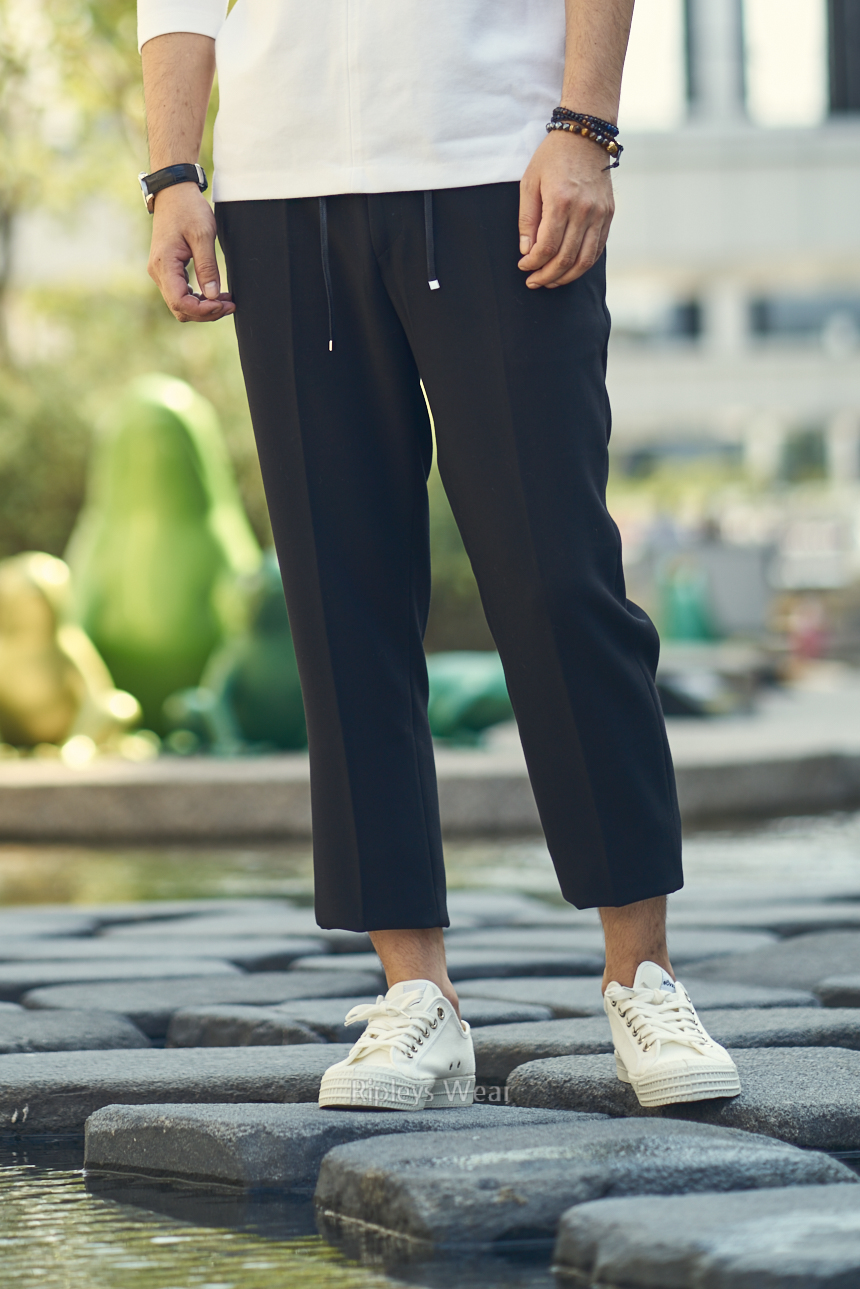 New Men's Pants Men's Bending String Slacks 