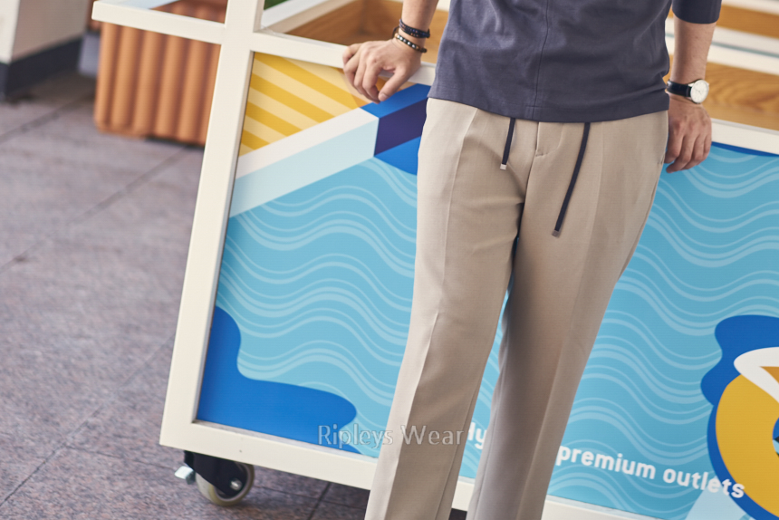 New Men's Pants Men's Bending String Slacks 