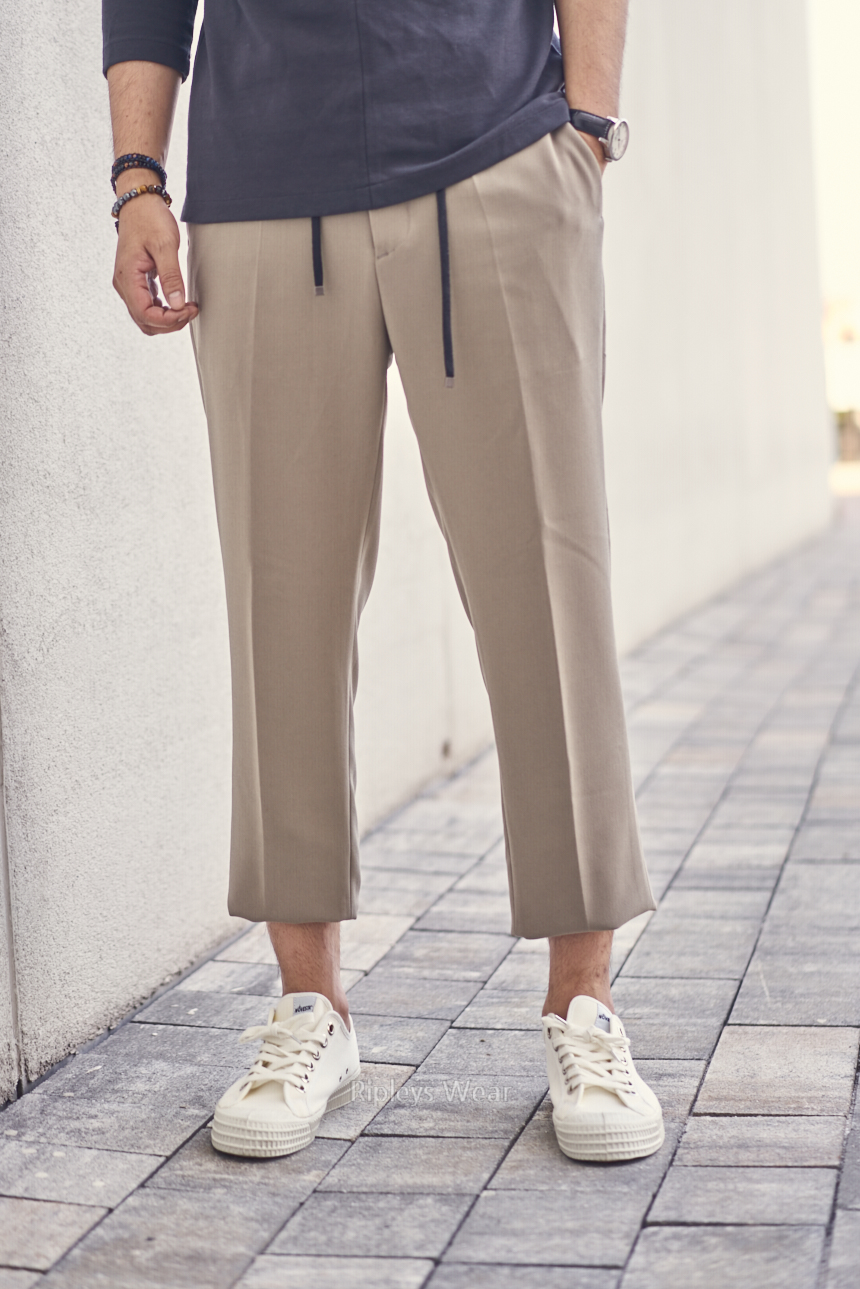 New Men's Pants Men's Bending String Slacks 