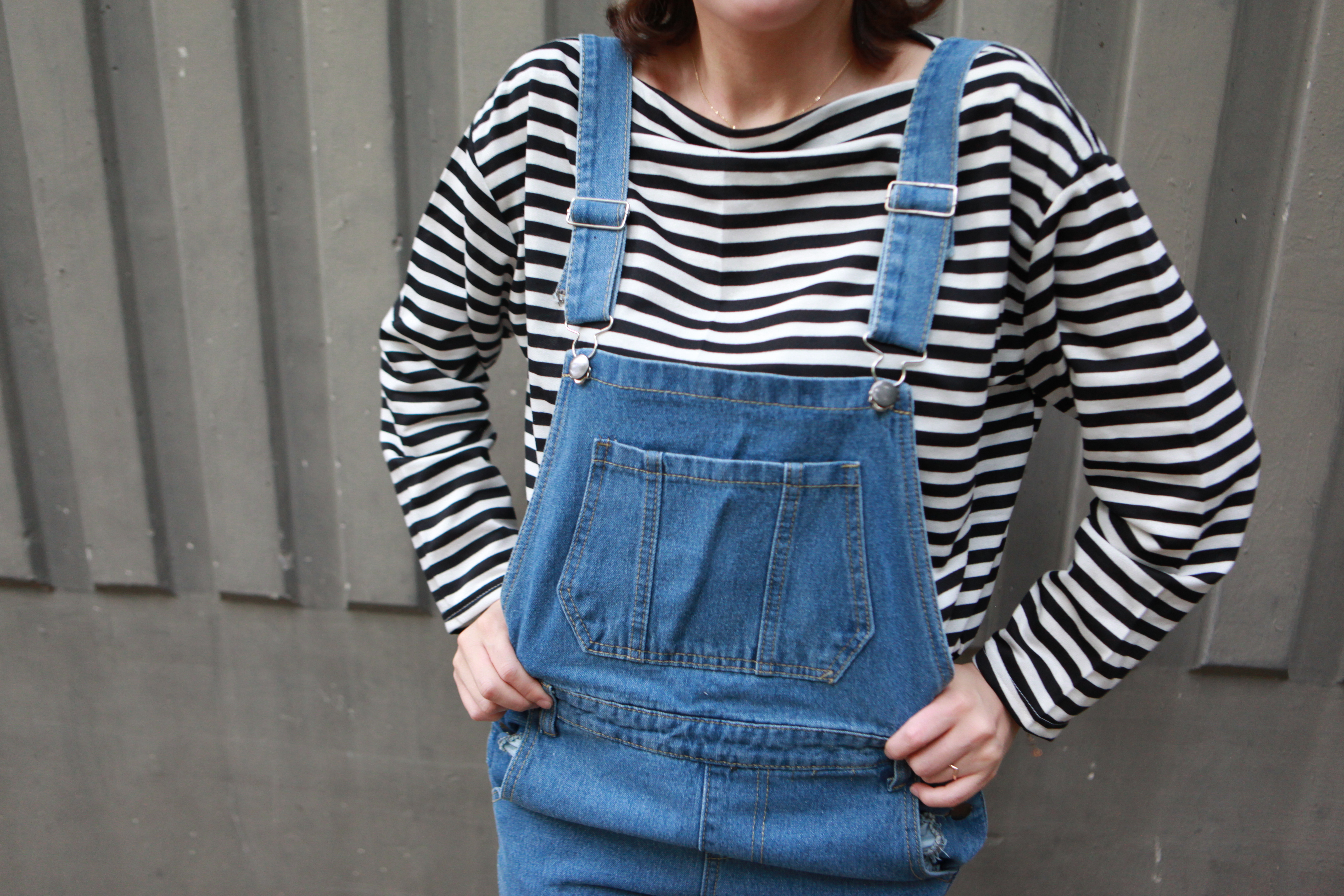 Loose T-Shirt T-shirt Stripe Wide Feet Matching Go