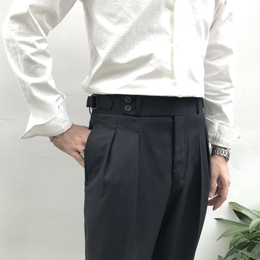 New Men's Pants lapel Gurka Slacks Pants Pants 