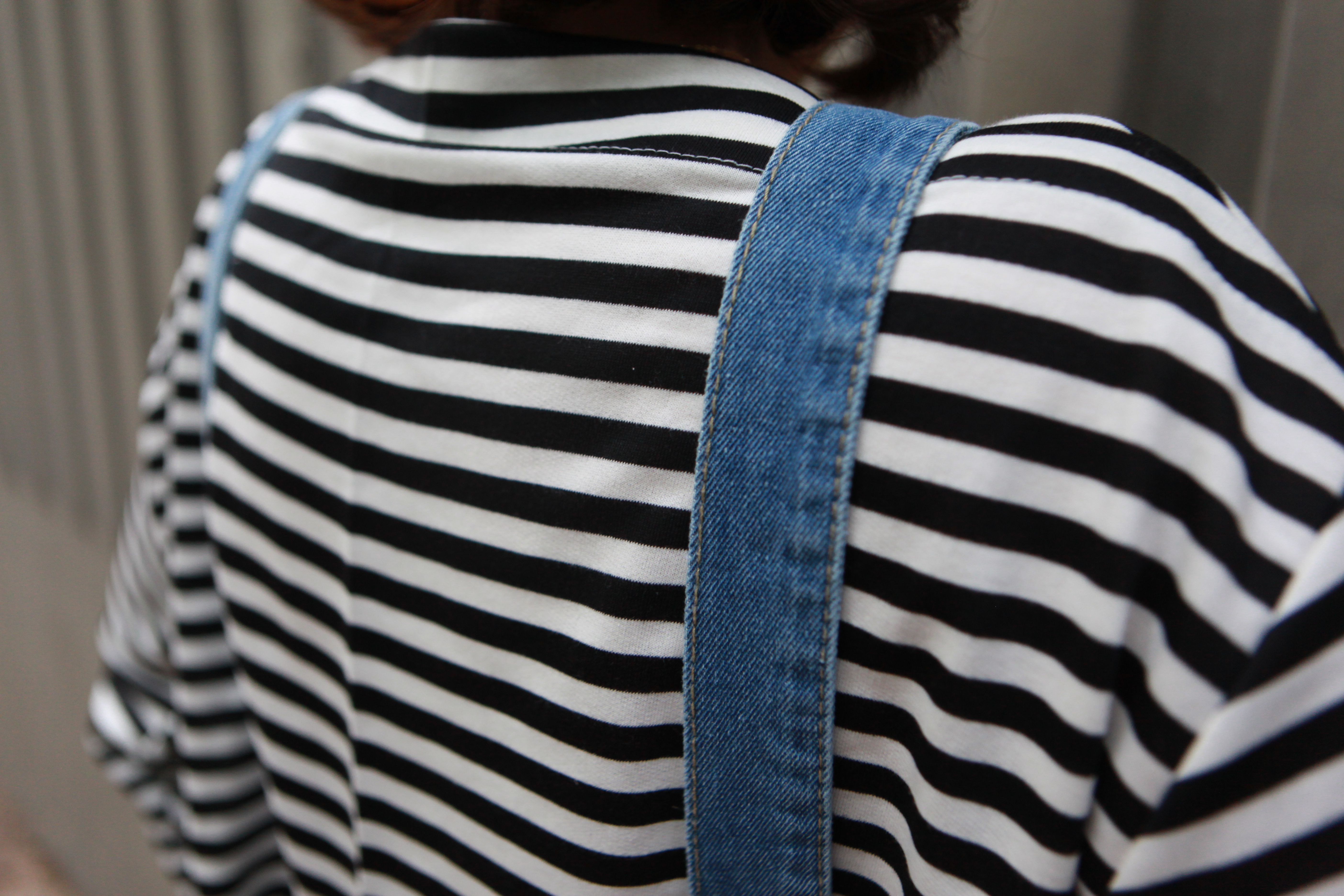 Loose T-Shirt T-shirt Stripe Wide Feet Matching Go