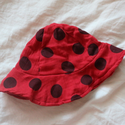 Toddler dotted cap red, yellow, white, green Child