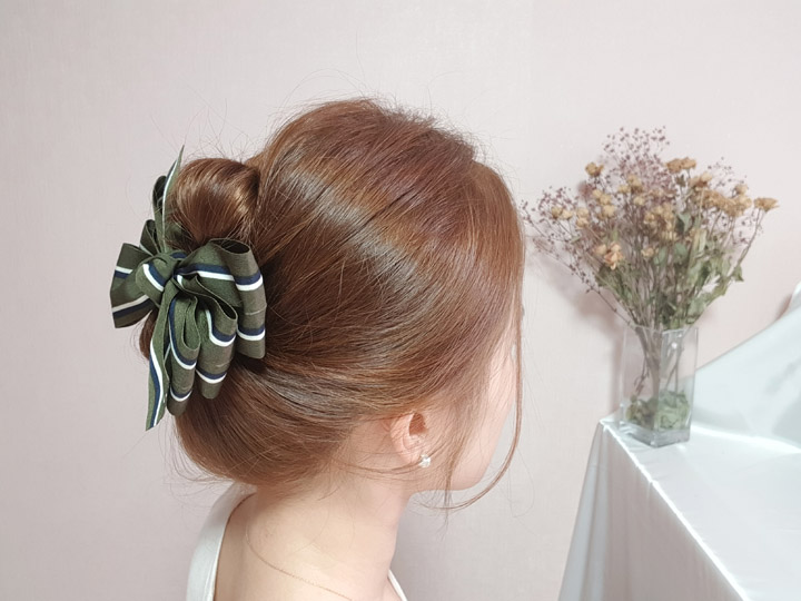 Handmade hairpin striped hairpin autumn king ribbo