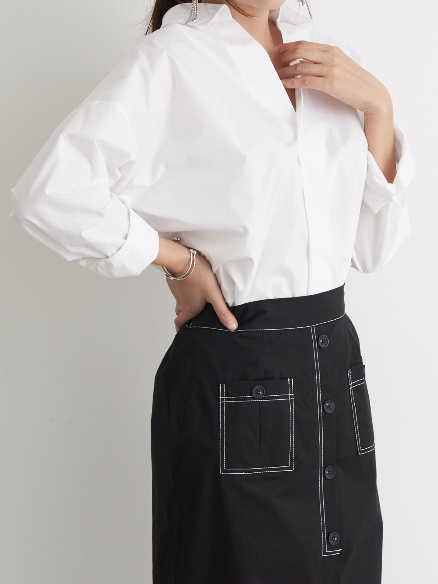 NEW FASHION LADY GIRL Blouse Half Open Blouse Girl