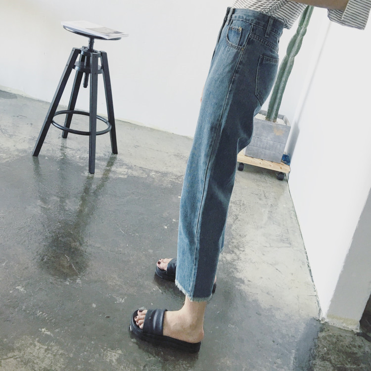 Women Jeans Pants Date high waist 9 pants denim wi