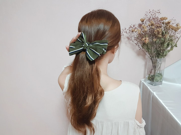 Handmade hairpin striped hairpin autumn king ribbo