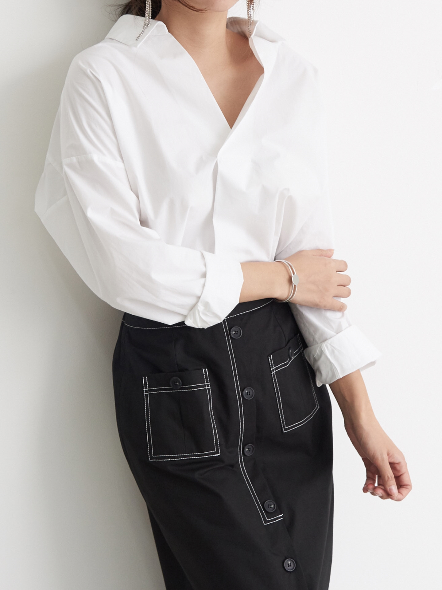 NEW FASHION LADY GIRL Blouse Half Open Blouse Girl