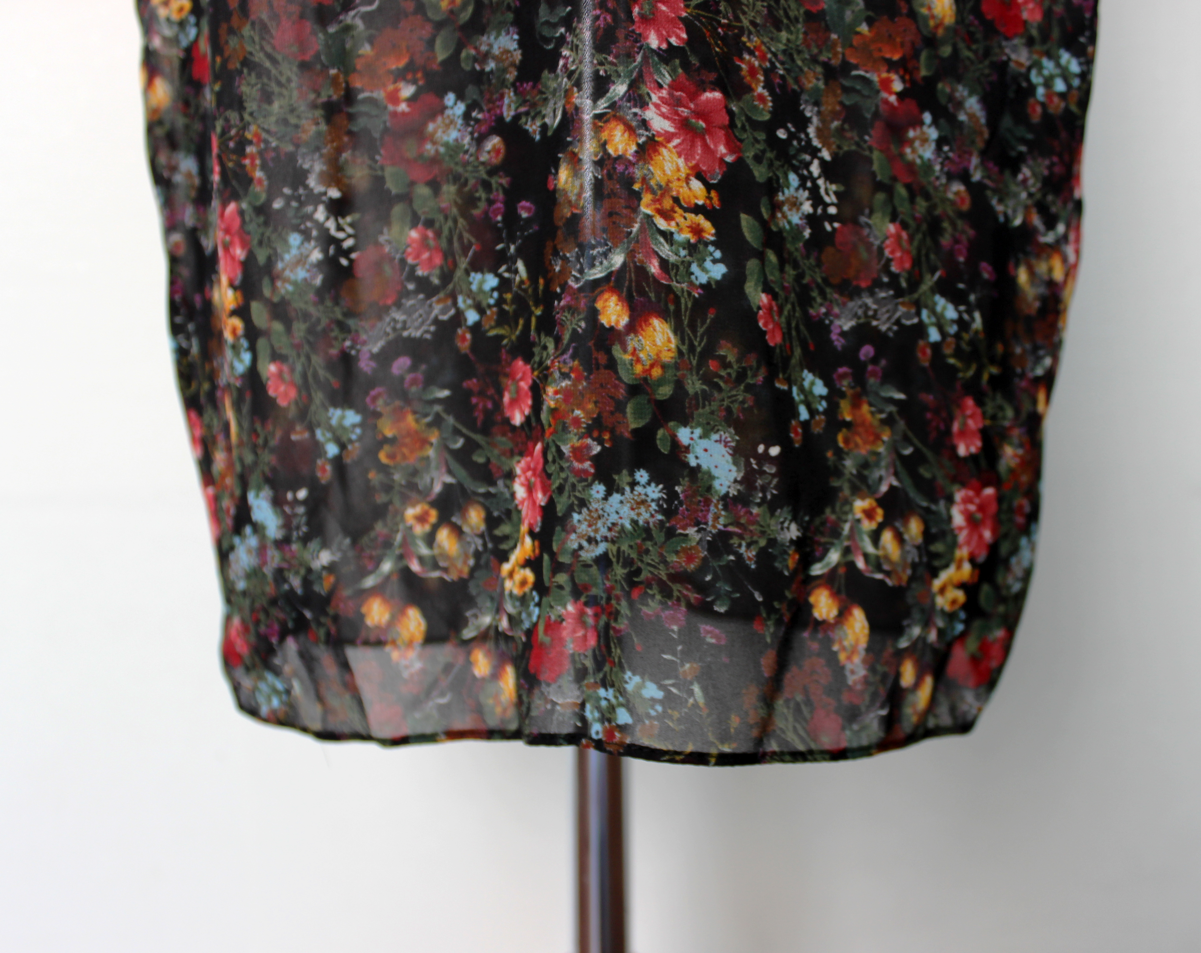 Guest Chiffon Flower Wrap Long Dress Red, Black, B