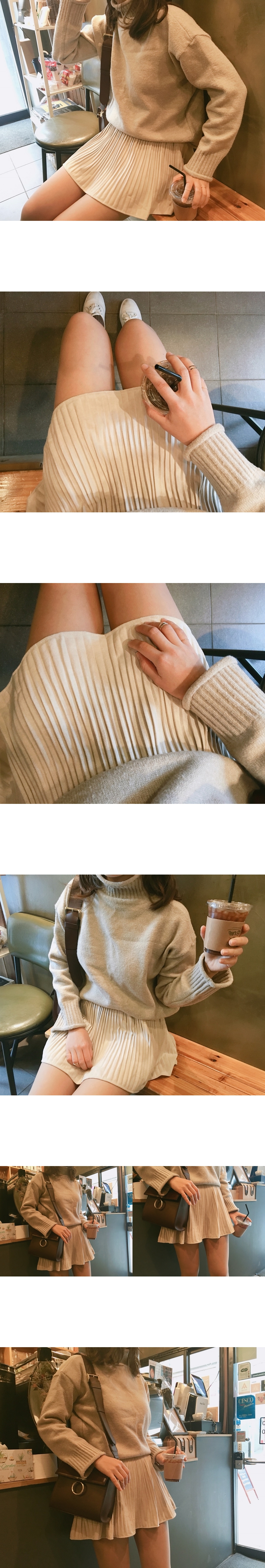 Bloom Pleat Pleated Mini Skirt Tax Suede Tweed Coo