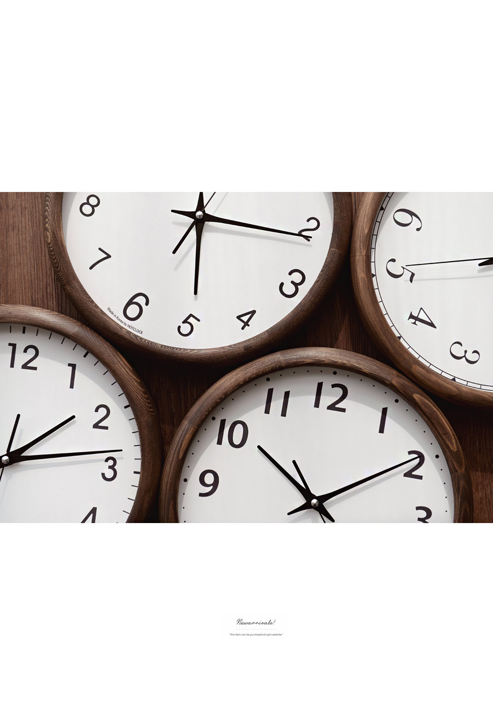 Modern Wooden Round Quiet Wall Clock Living Room O