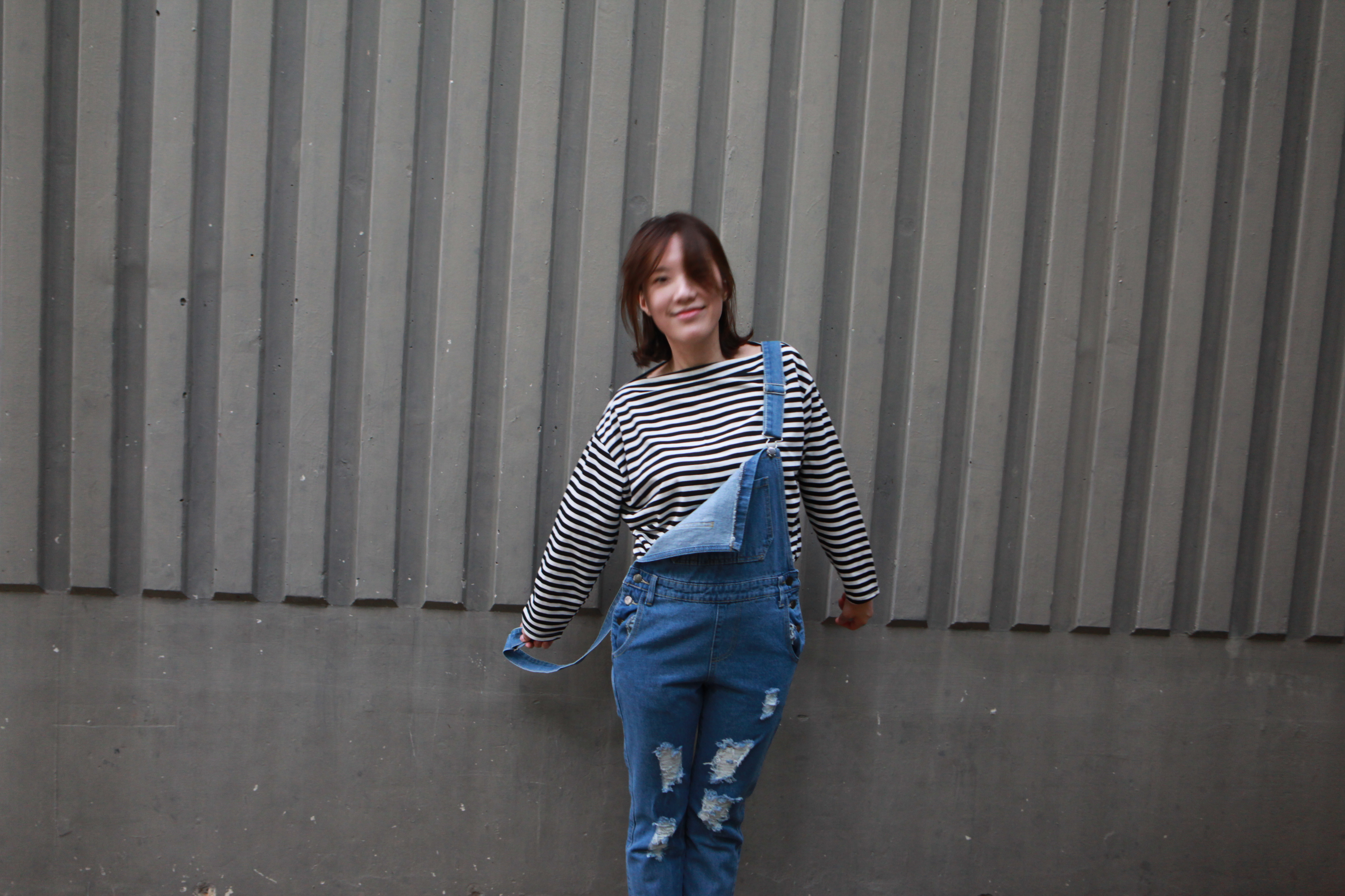 Loose T-Shirt T-shirt Stripe Wide Feet Matching Go