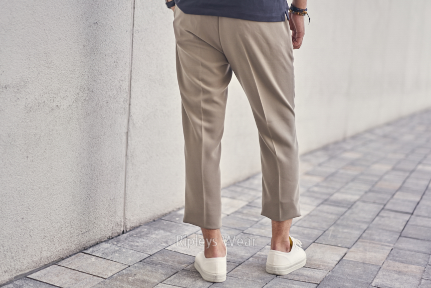 New Men's Pants Men's Bending String Slacks 