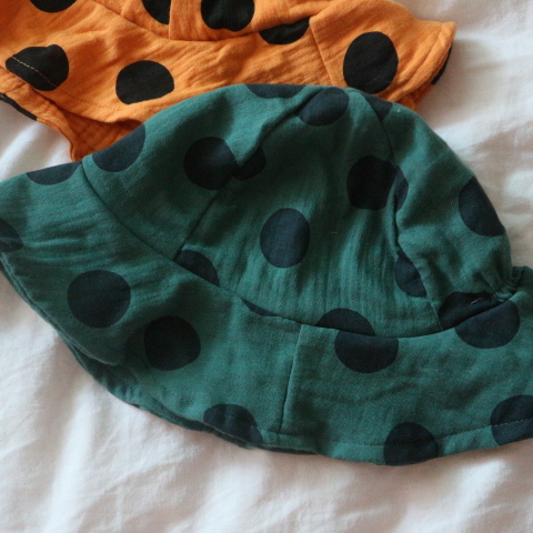 Toddler dotted cap red, yellow, white, green Child