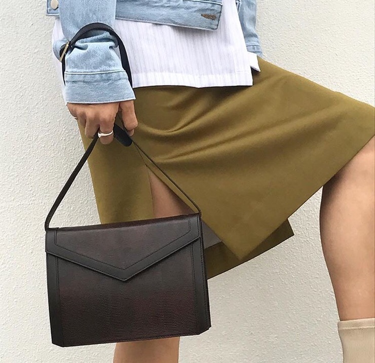 New Square Real Leather Tote Bag Cross Back Luxury