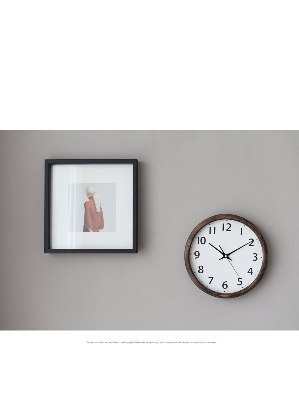 Modern Wooden Round Quiet Wall Clock Living Room O