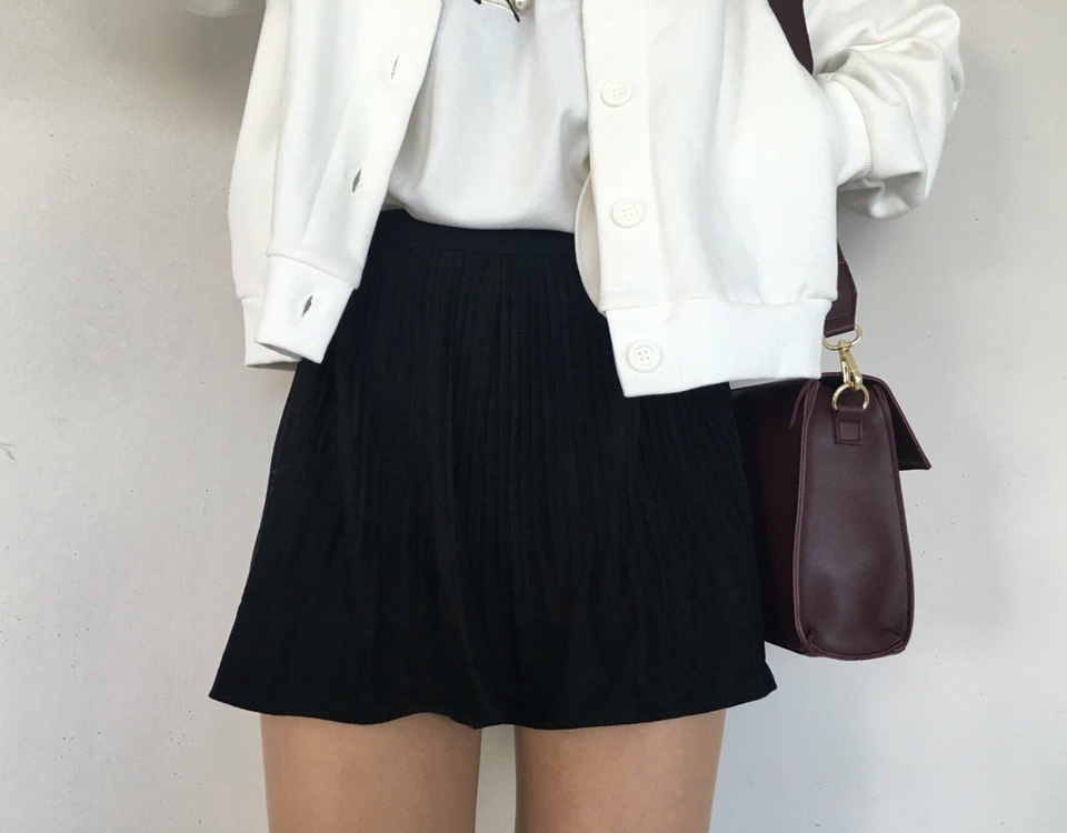 Bloom Pleat Pleated Mini Skirt Tax Suede Tweed Coo