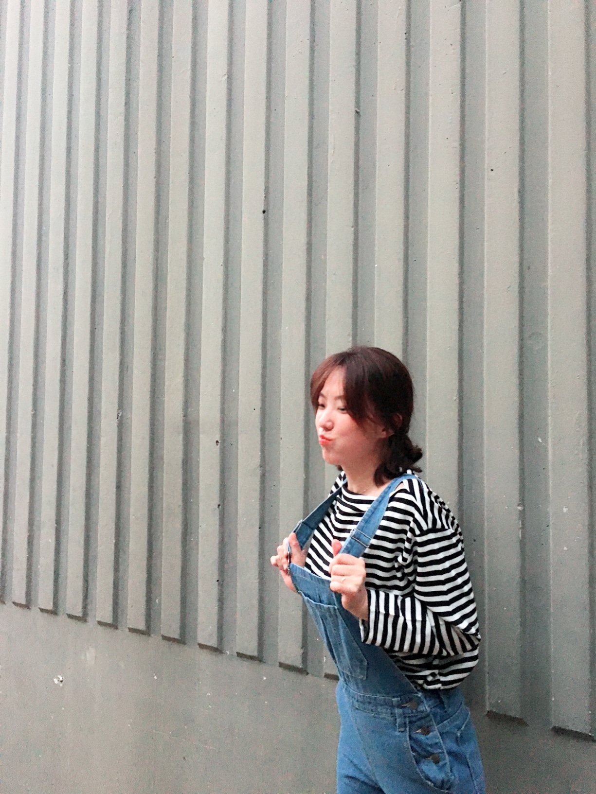 Loose T-Shirt T-shirt Stripe Wide Feet Matching Go