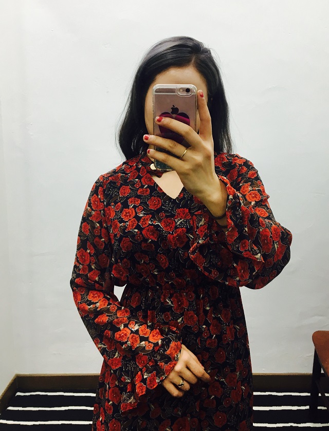 Choker Chiffon Long One Piece Sand Glass Autumn An