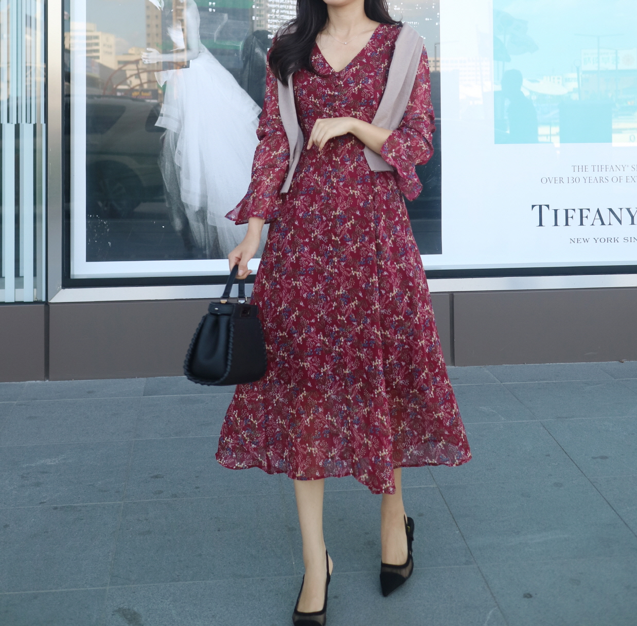 Cropped Chiffon One Piece Romantic Travel Look Fem