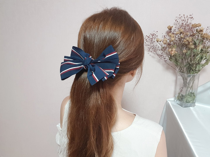 Handmade hairpin striped hairpin autumn king ribbo