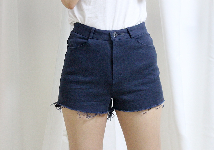 Women Jeans Pants A Line Black shorts Black denim 