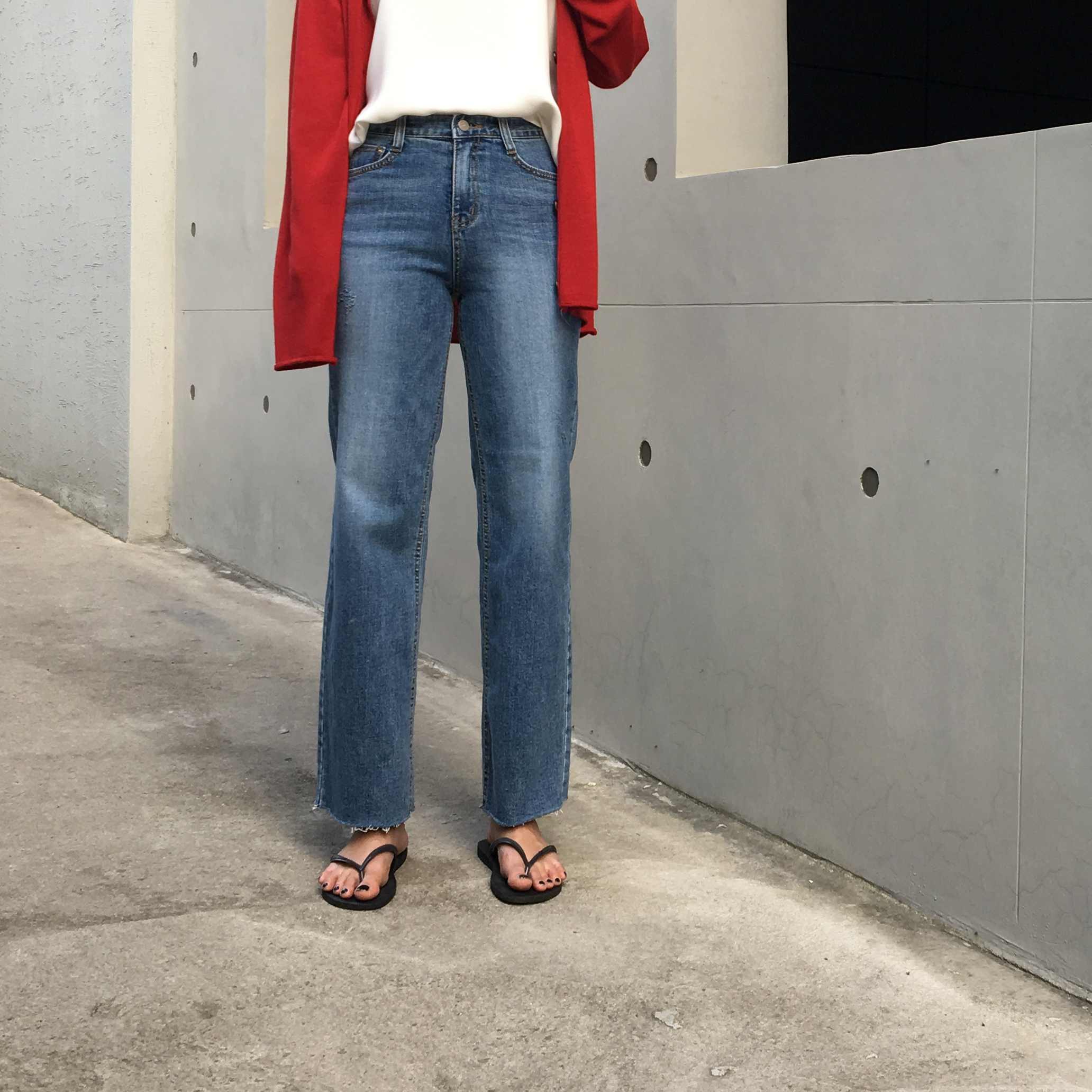 Korea Jeans Pants Eleven Denim Pants Tong Jeans Cu