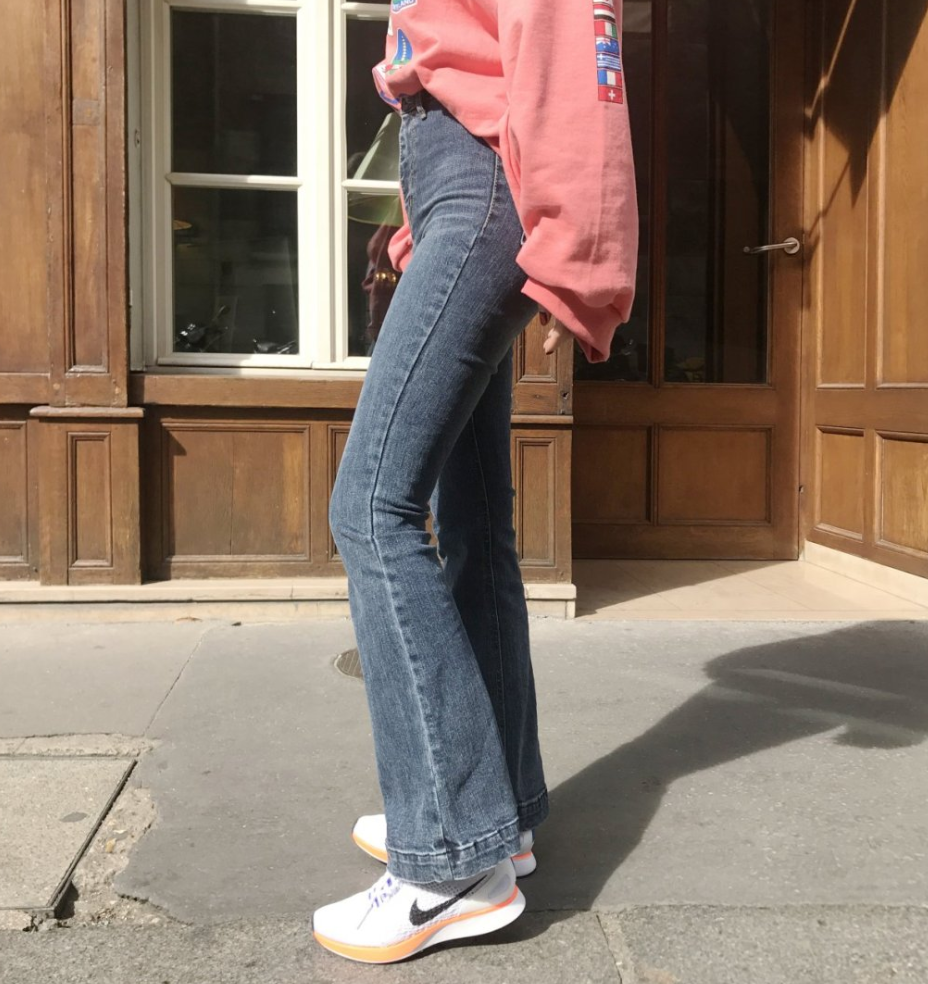 Women Jeans Pants Dark Boots Cut Denim Pants Squar