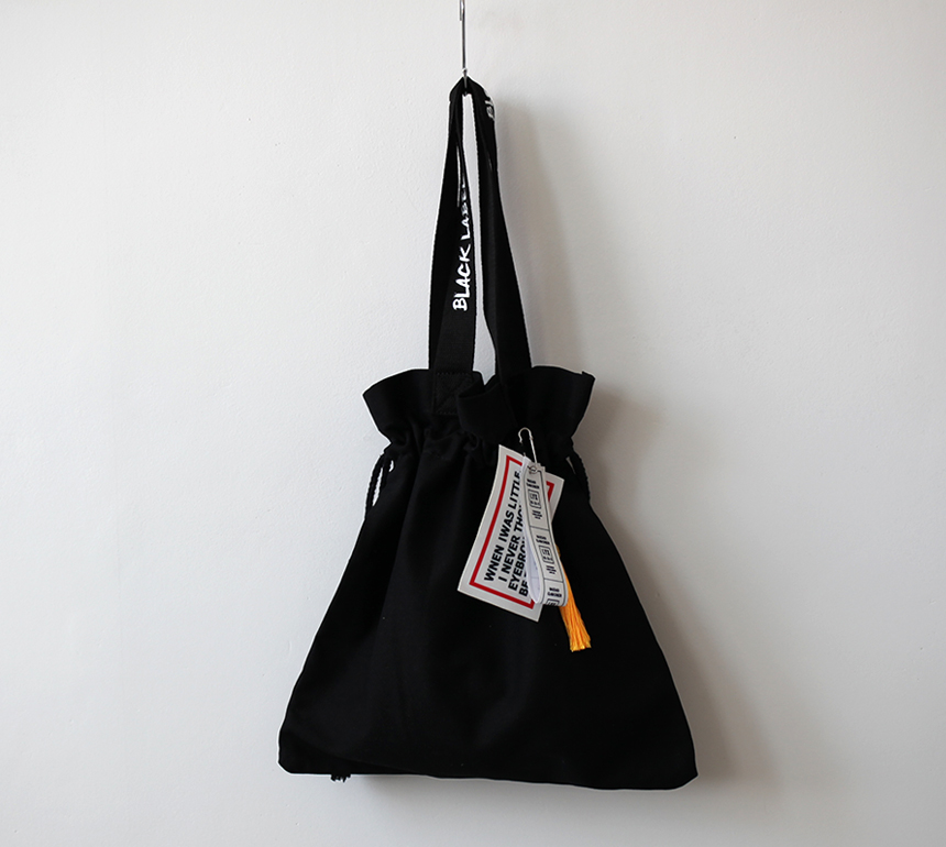 NEW ECO BAG Black Label Aboeba Eco Bag Back Canvas