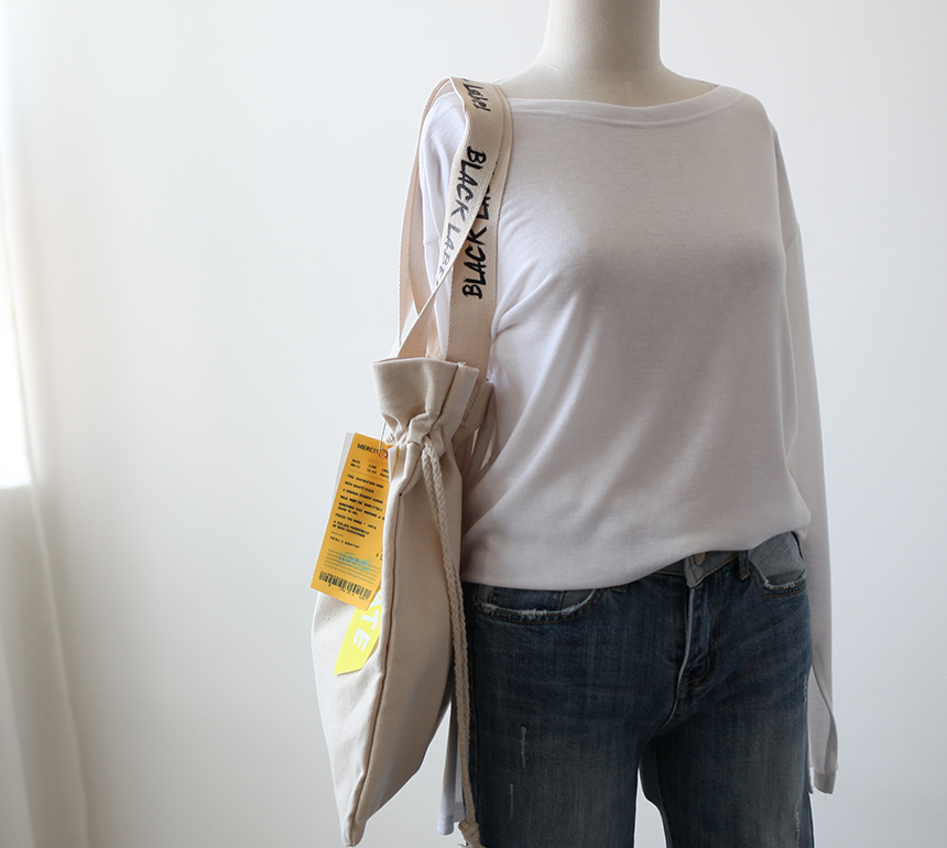 NEW ECO BAG Black Label Aboeba Eco Bag Back Canvas