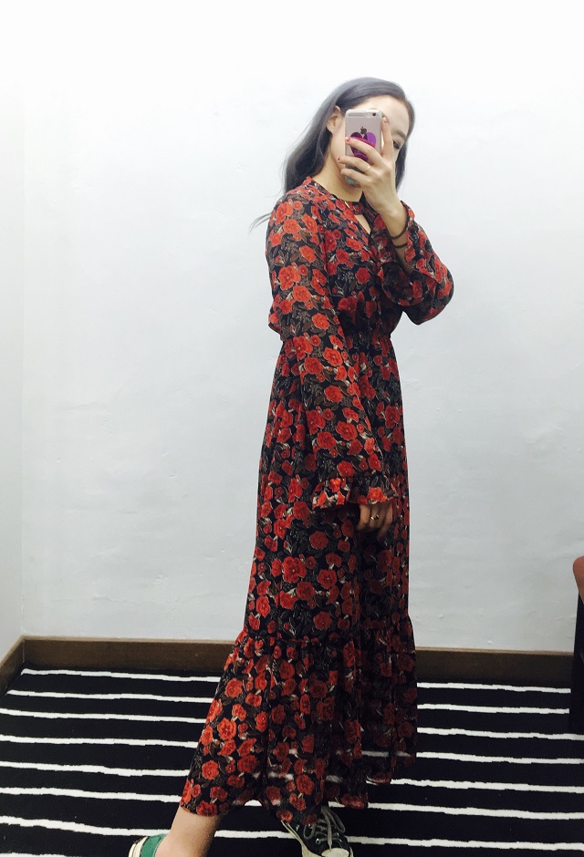 Choker Chiffon Long One Piece Sand Glass Autumn An