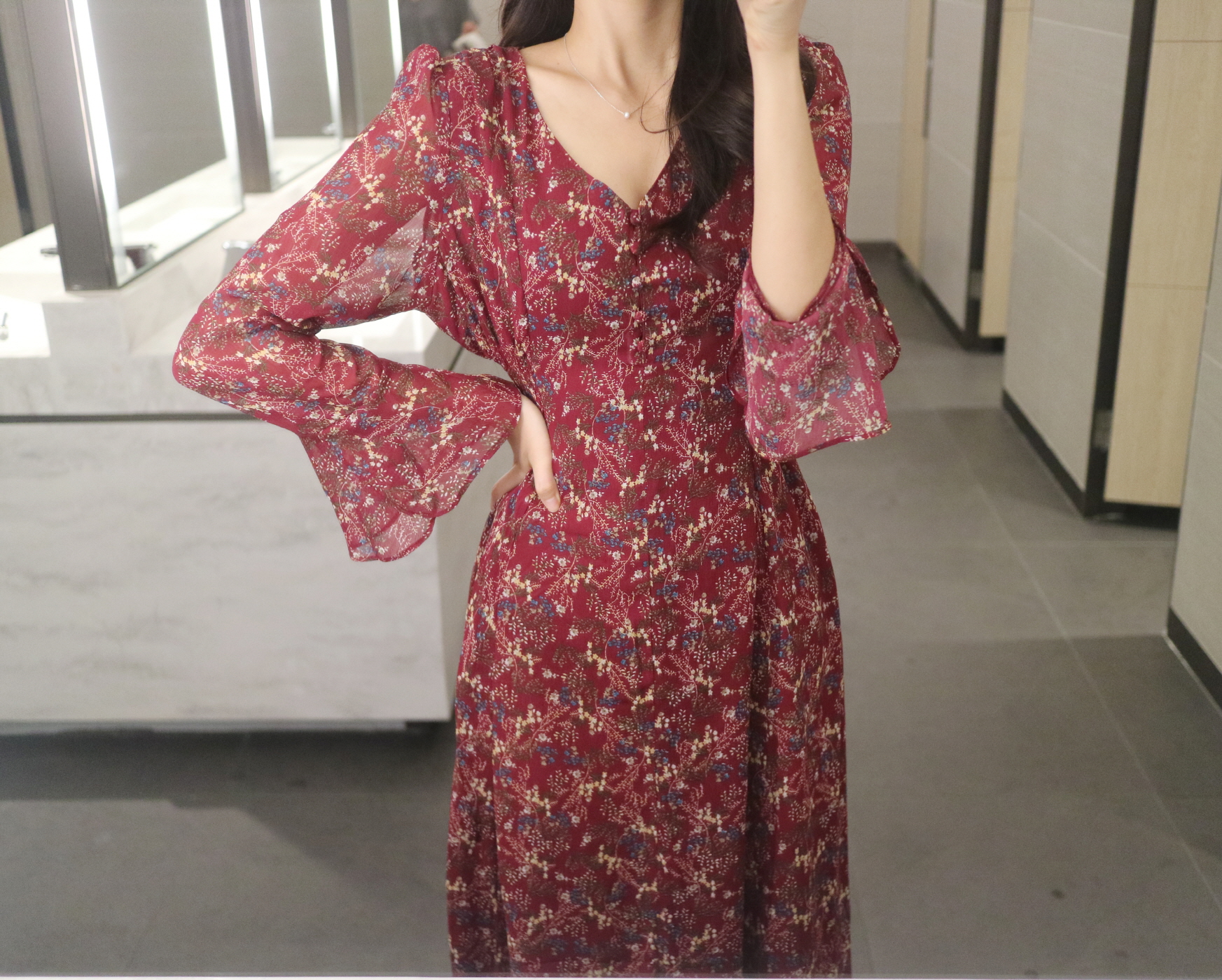 Cropped Chiffon One Piece Romantic Travel Look Fem