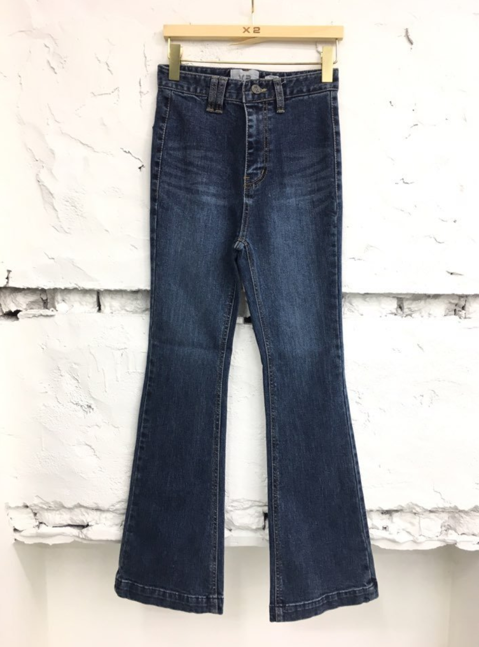 Women Jeans Pants Dark Boots Cut Denim Pants Squar