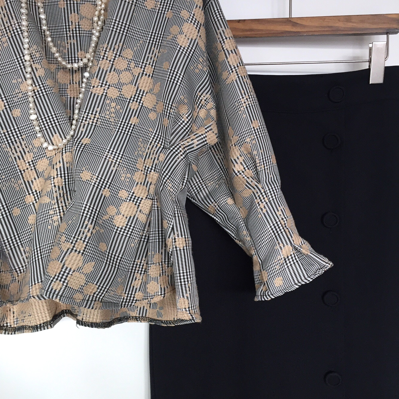 Women Blouses Seven Sisters Glen Check Bulk Blouse