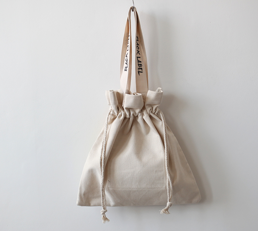 NEW ECO BAG Black Label Aboeba Eco Bag Back Canvas