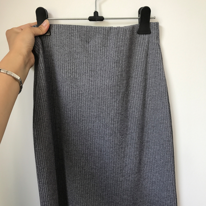 H Line Goliath Bending Knit Long Skirt IBDA Coordi