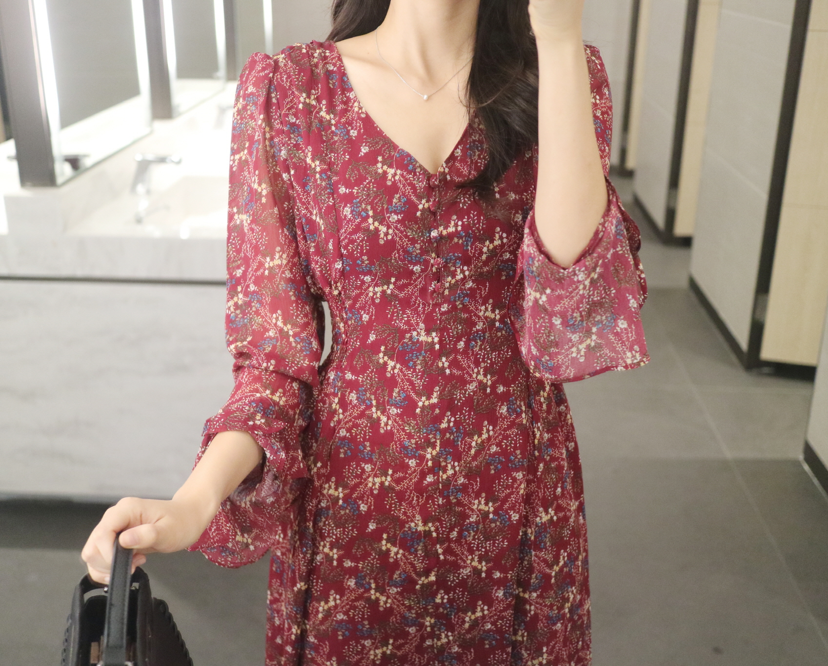 Cropped Chiffon One Piece Romantic Travel Look Fem