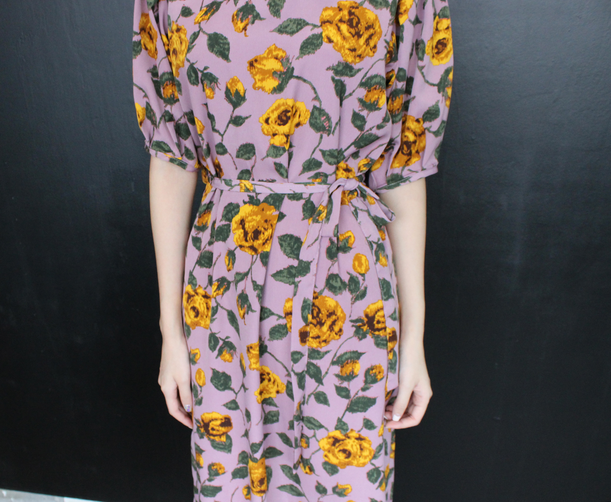 New Women's Dress Elegant H-line Autumn Flower 