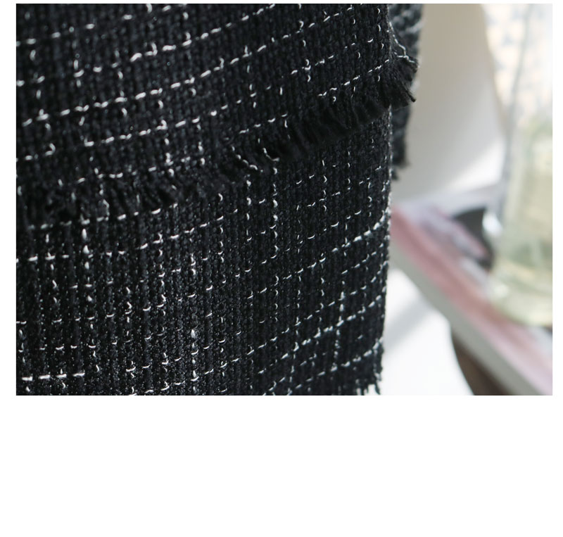 Tweed Skirt Black, Gray Classic Mini Daily Slim Co