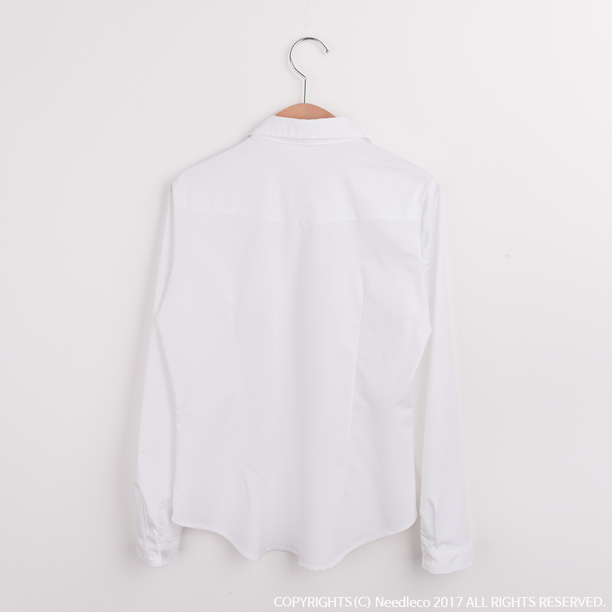 Needle nose span white shirt blouse three species 