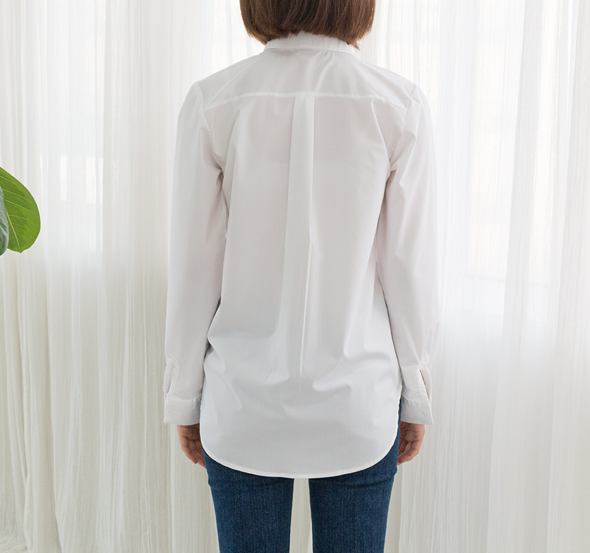 Needle nose span white shirt blouse three species 