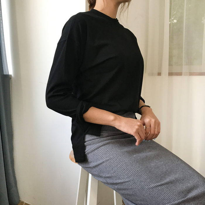 H Line Goliath Bending Knit Long Skirt IBDA Coordi