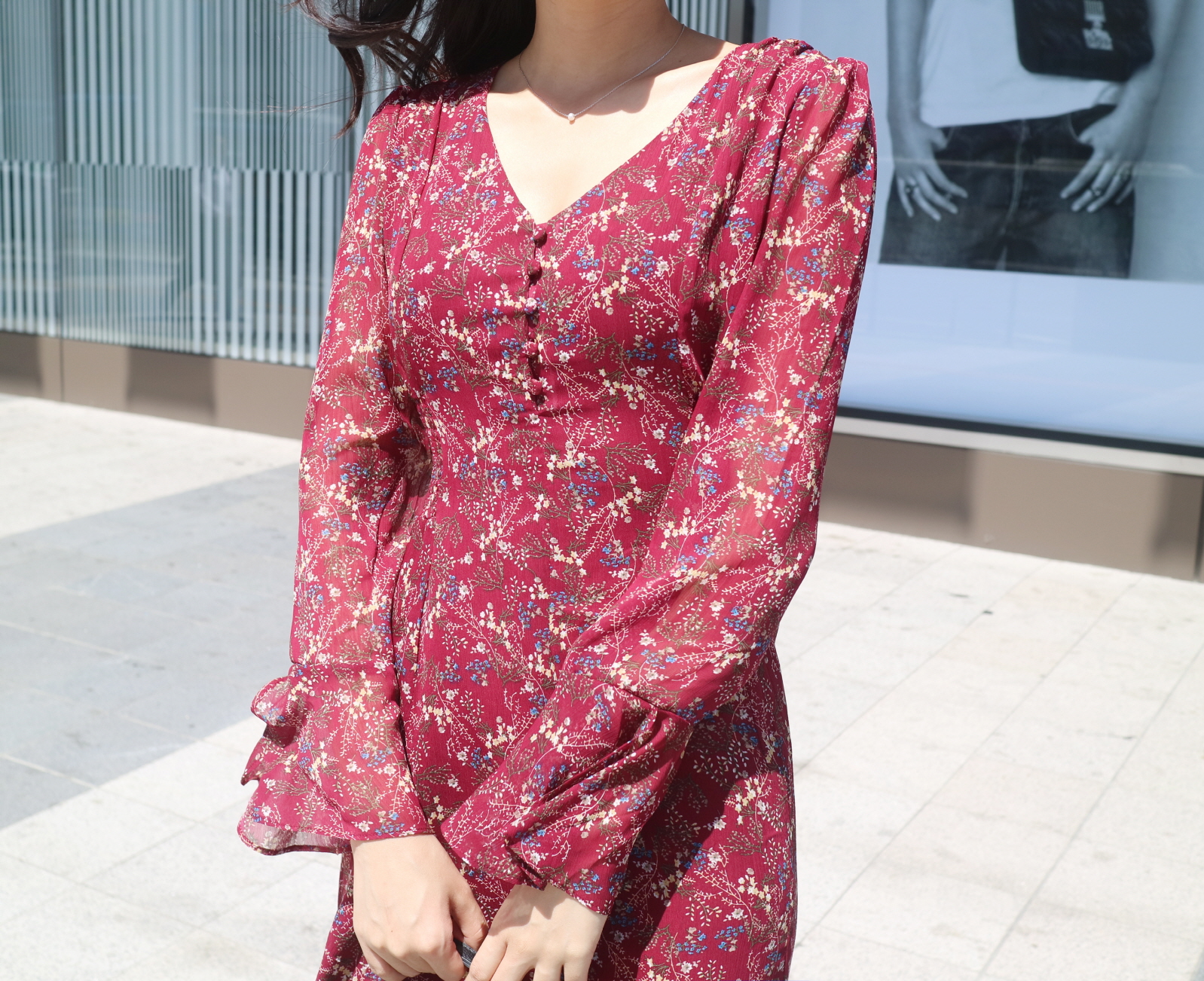 Cropped Chiffon One Piece Romantic Travel Look Fem