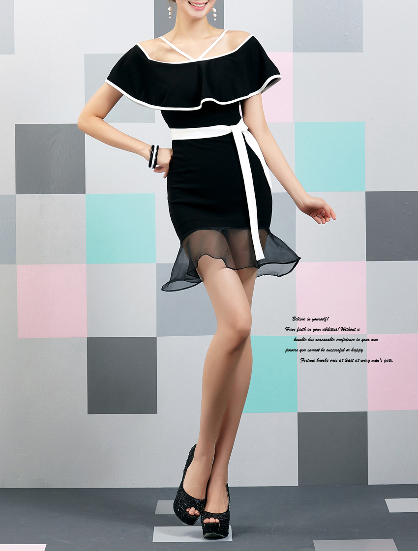 Flower sister off shoulder chiffon dress party dre