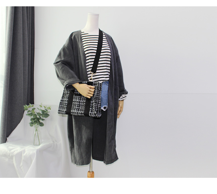 New Women's Bags Tweed Square Tote JS Sarah Dai