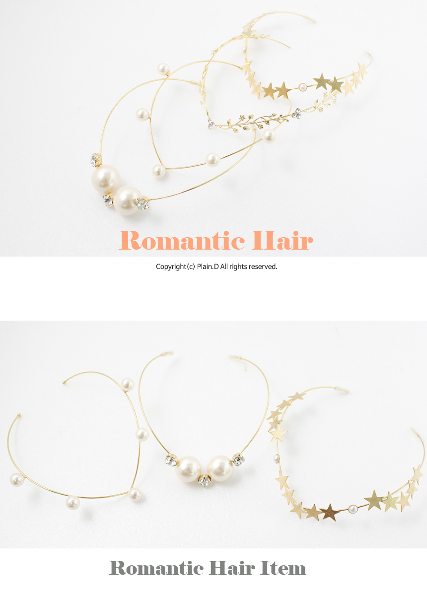 Goddess hair back headband Wedding band Pearl cubi