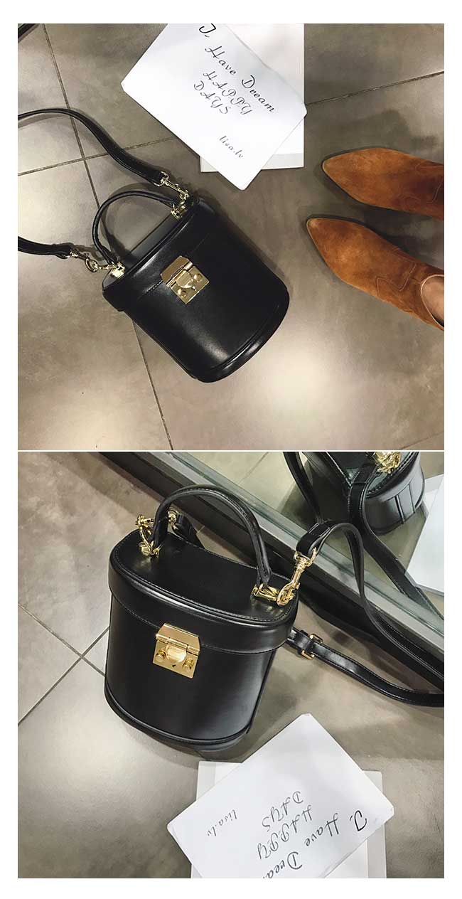 New Chalcedony Mini Buckets Tote Cross Back Brown 