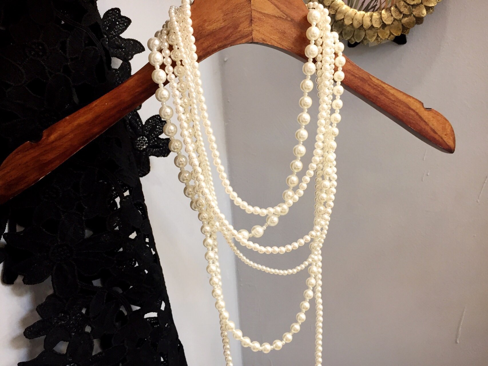 Pearl Necklace Luxury Pattern Wedding Fashion Popp