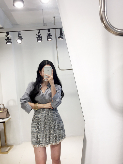 NEW FASHION LADY GIRL Blouse Cheongdam SILKET BLAC